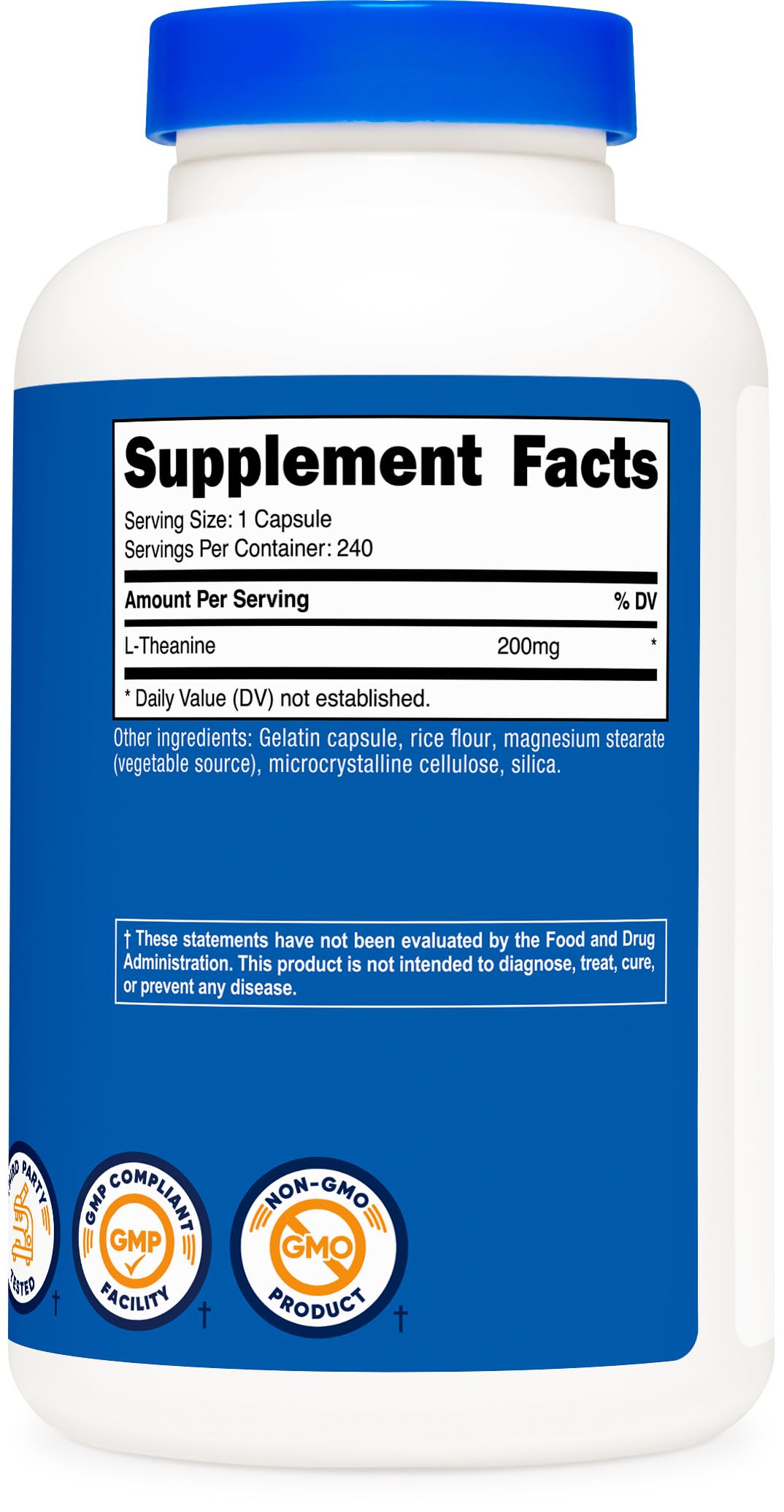 Nutricost L-Theanine 200mg, 240 Capsules