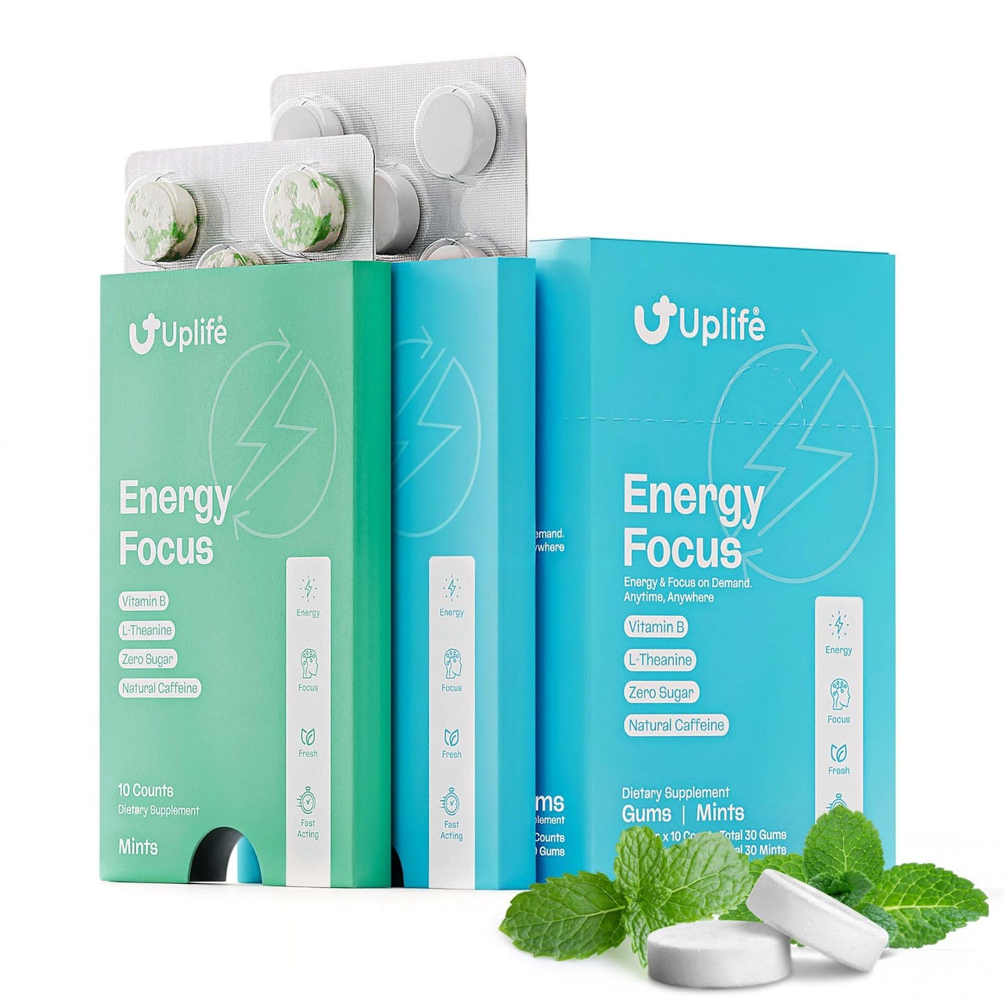 UPLIFE Energy Gum & Mints Chewable 60 Count