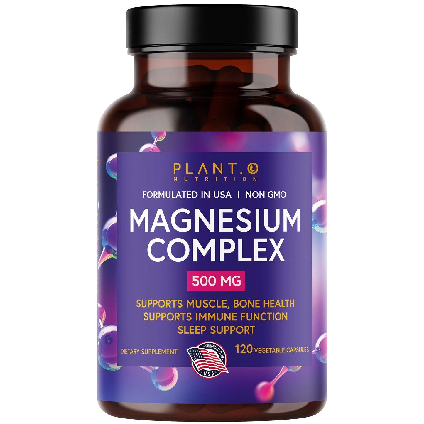 PLANT.O NUTRITION Premium Magnesium Supplement Capsule 120
