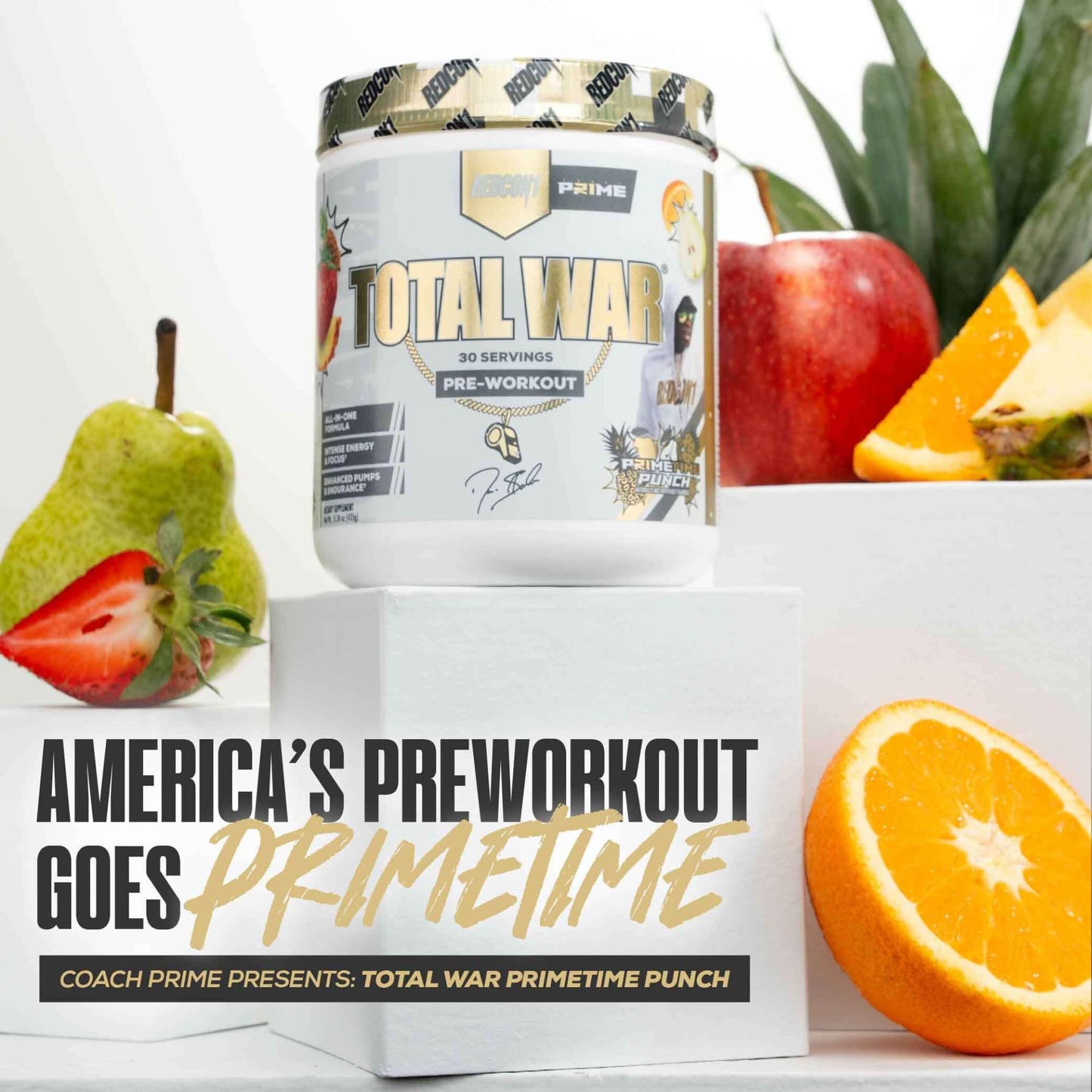 REDCON1 Total War Pre Workout Powder Prime Time Punch 15.66 Ounce
