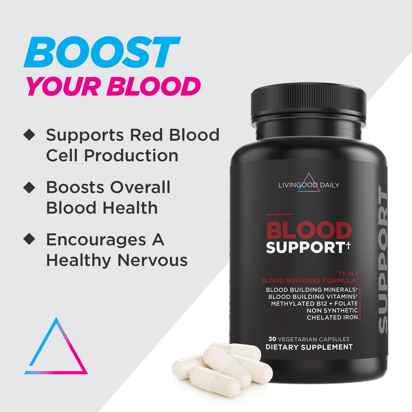 Livingood Daily Iron Supplement Capsule, 30 Capsules