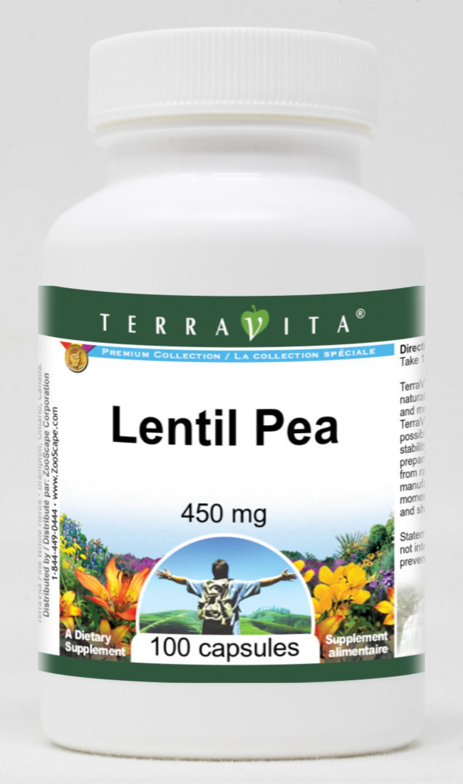 Terravita Lentil Pea 450 mg Capsules 300 Count