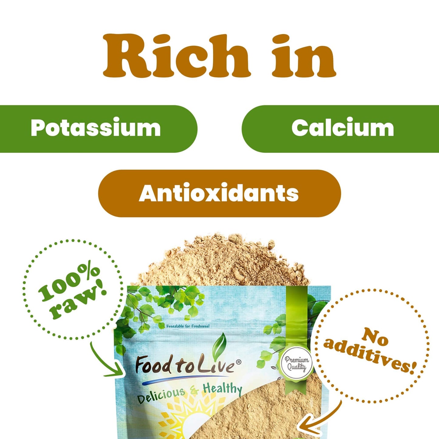 Food to Live Yellow Maca Powder 256 Ounces