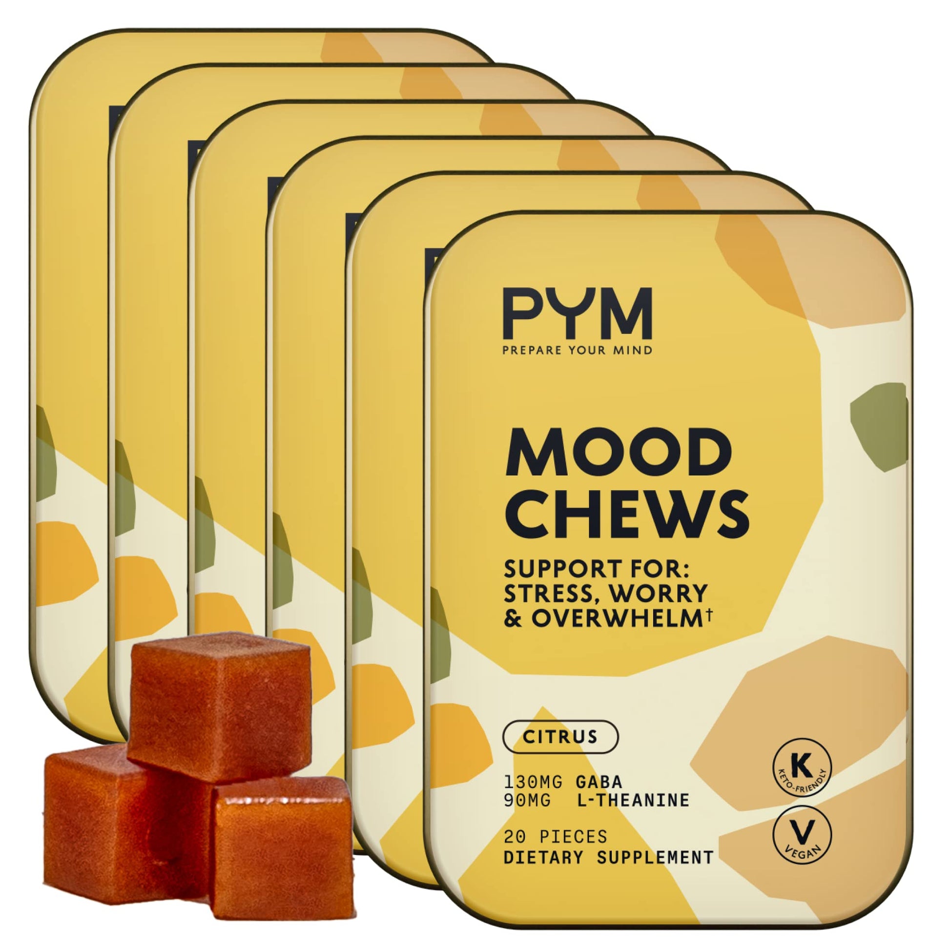 PYM Health Citrus Mood Chews Gummy 120 Count