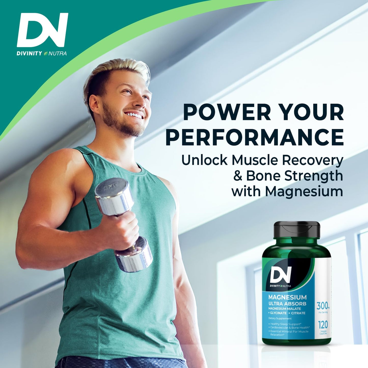 Divinity Nutra Triple Magnesium Complex Capsules, 120 Capsules