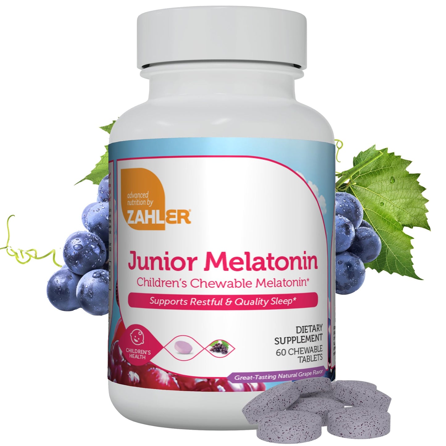 Zahler Children's Melatonin 1 mg Tablet, 60 Count