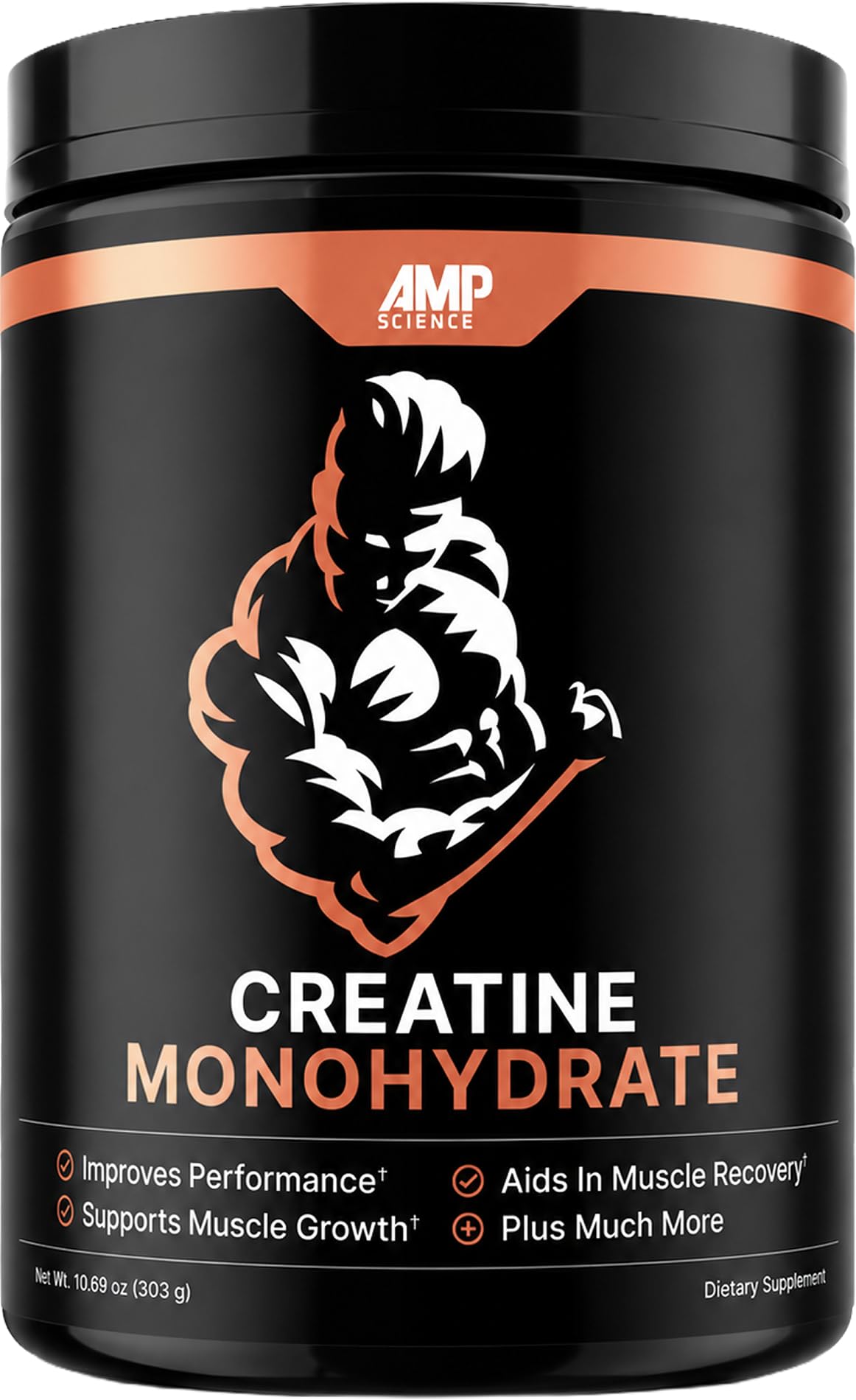 AMP Science Creatine Monohydrate Powder, 10.69 Ounce