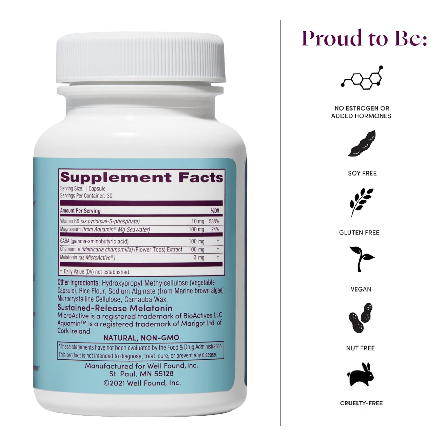 Womaness Let Me Sleep Sleep Aid for Adults 30 Capsules