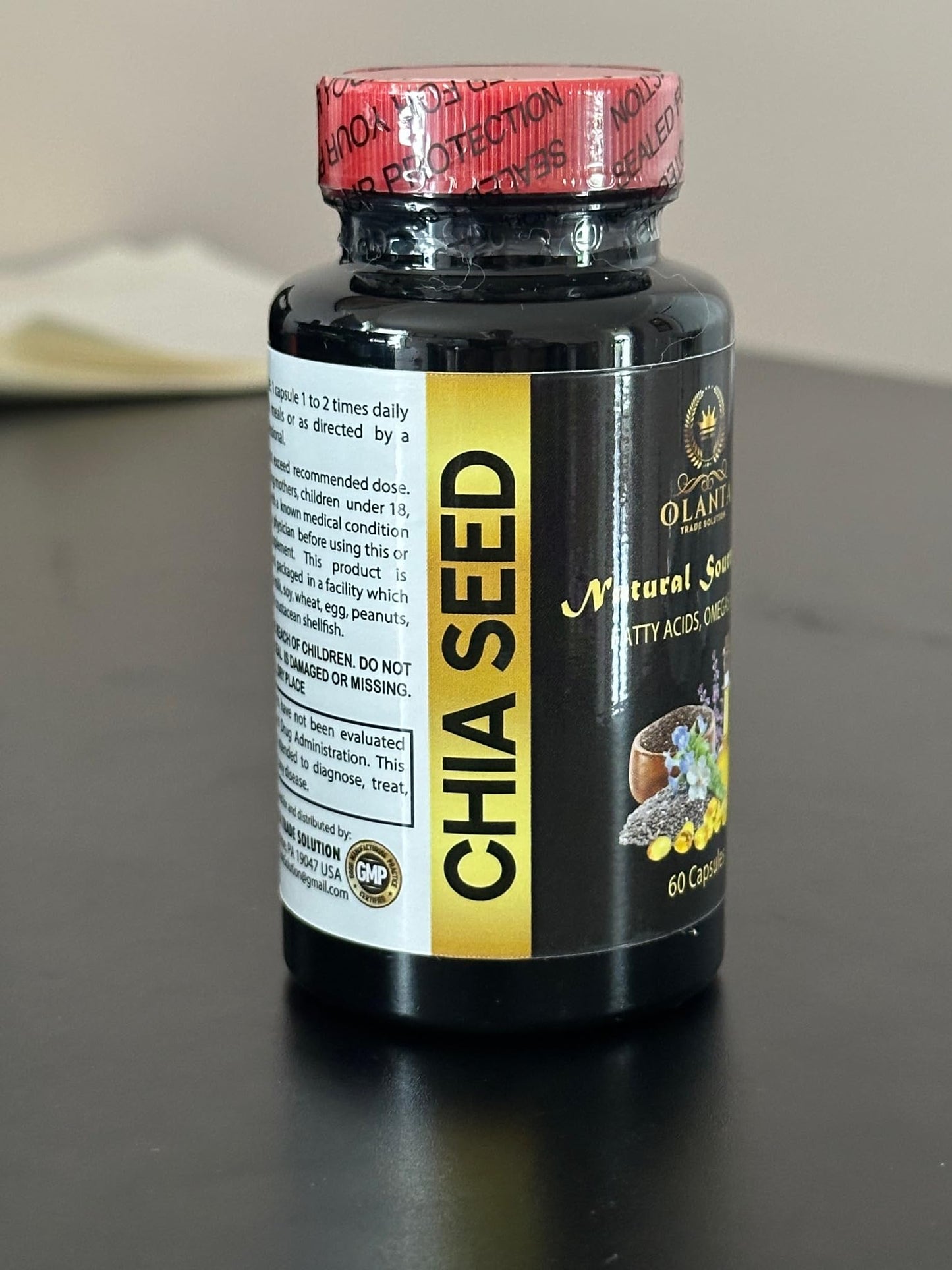 OLANTA TRADE SOLUTION Omega-3 Fatty Acids with Chia Seed Softgels 60 Count