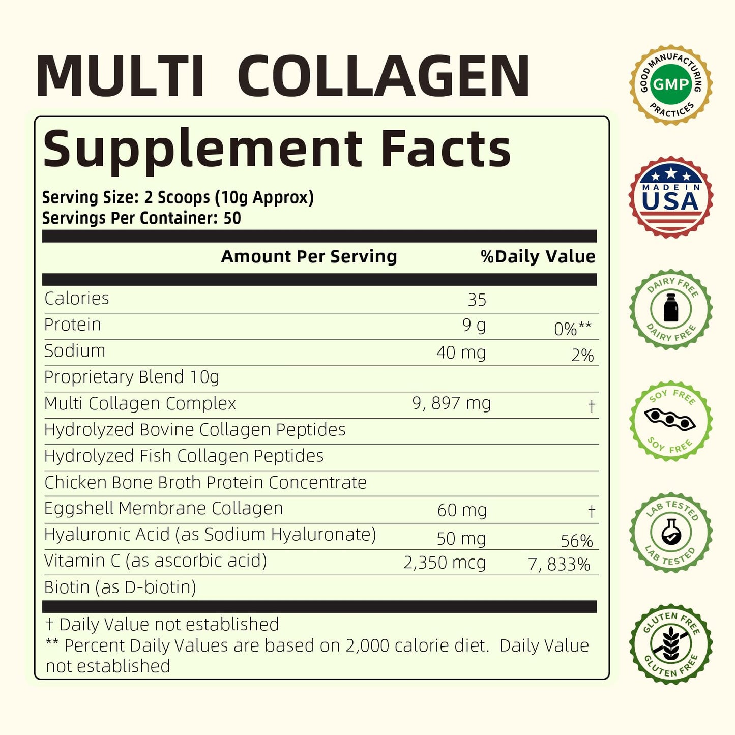 HappieVita Multi Collagen Peptides Powder 18.6
