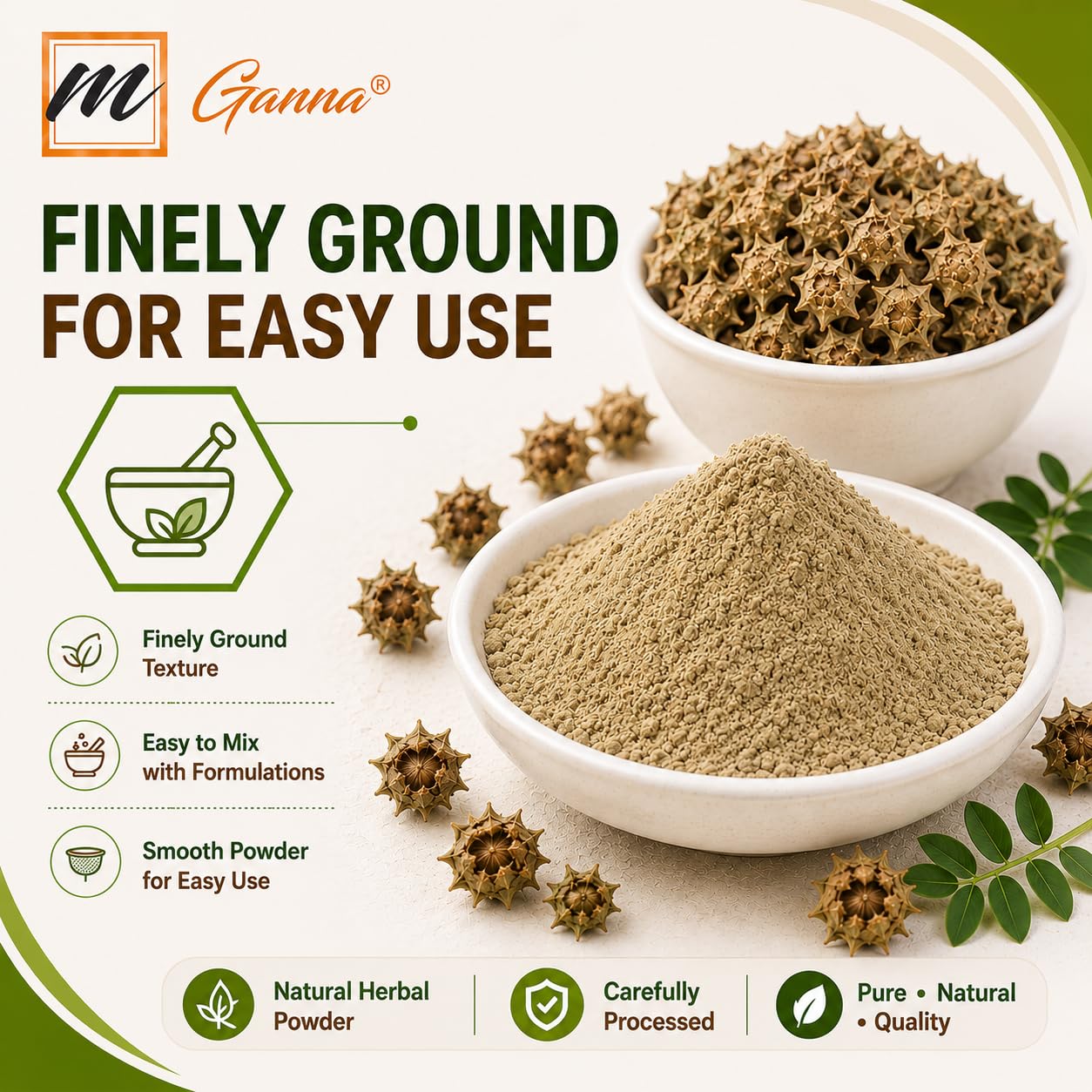 mGanna Gokhru/Tribulus Terrestris Powder 3.5 Ounce