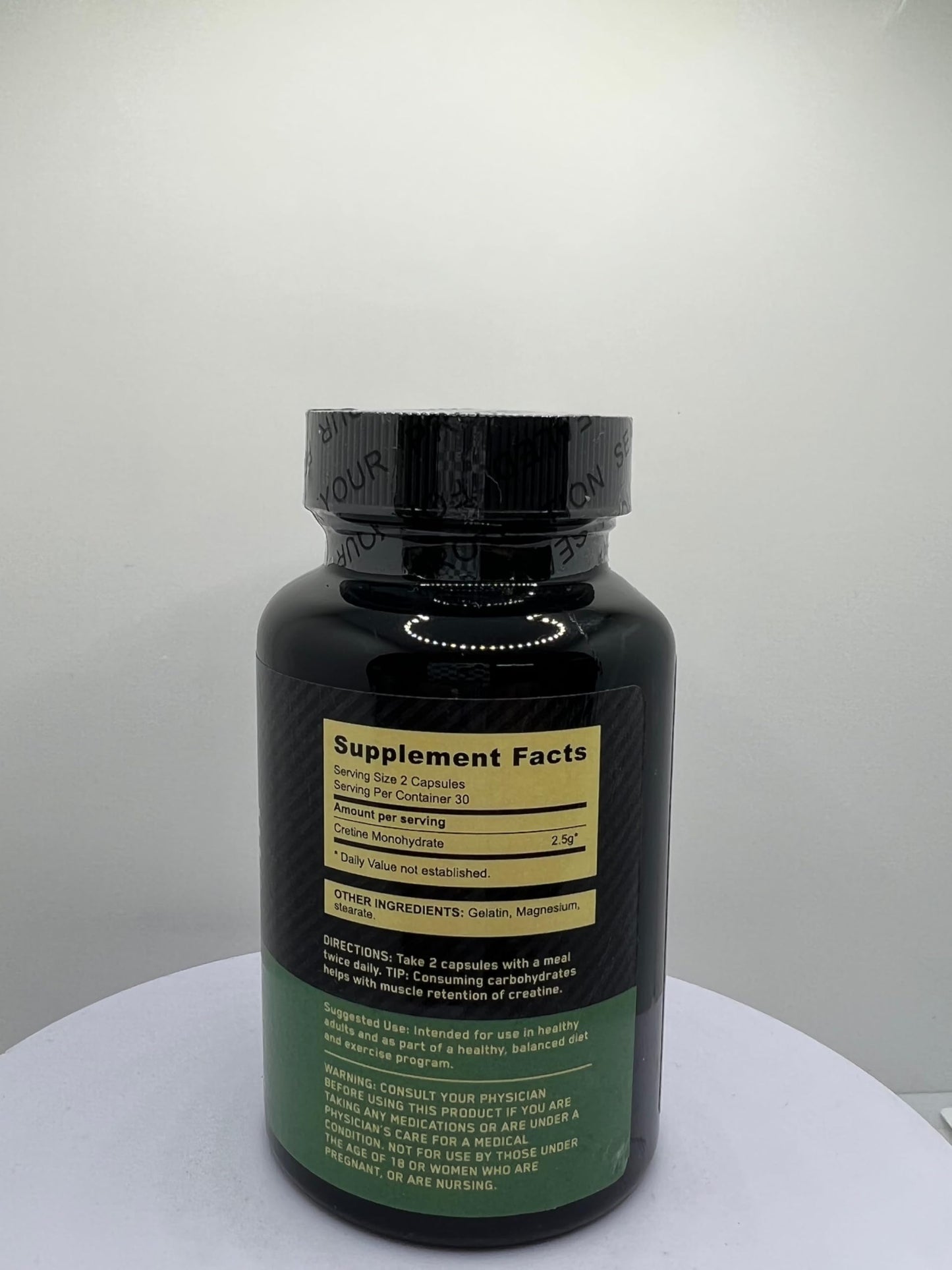 Generic Micronized Creatine Monohydrate Capsules, 60 Count
