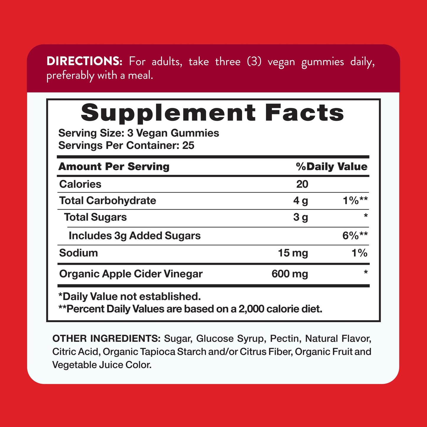 Nature's Truth Apple Cider Vinegar Vegan Gummies 600mg, 75 ct
