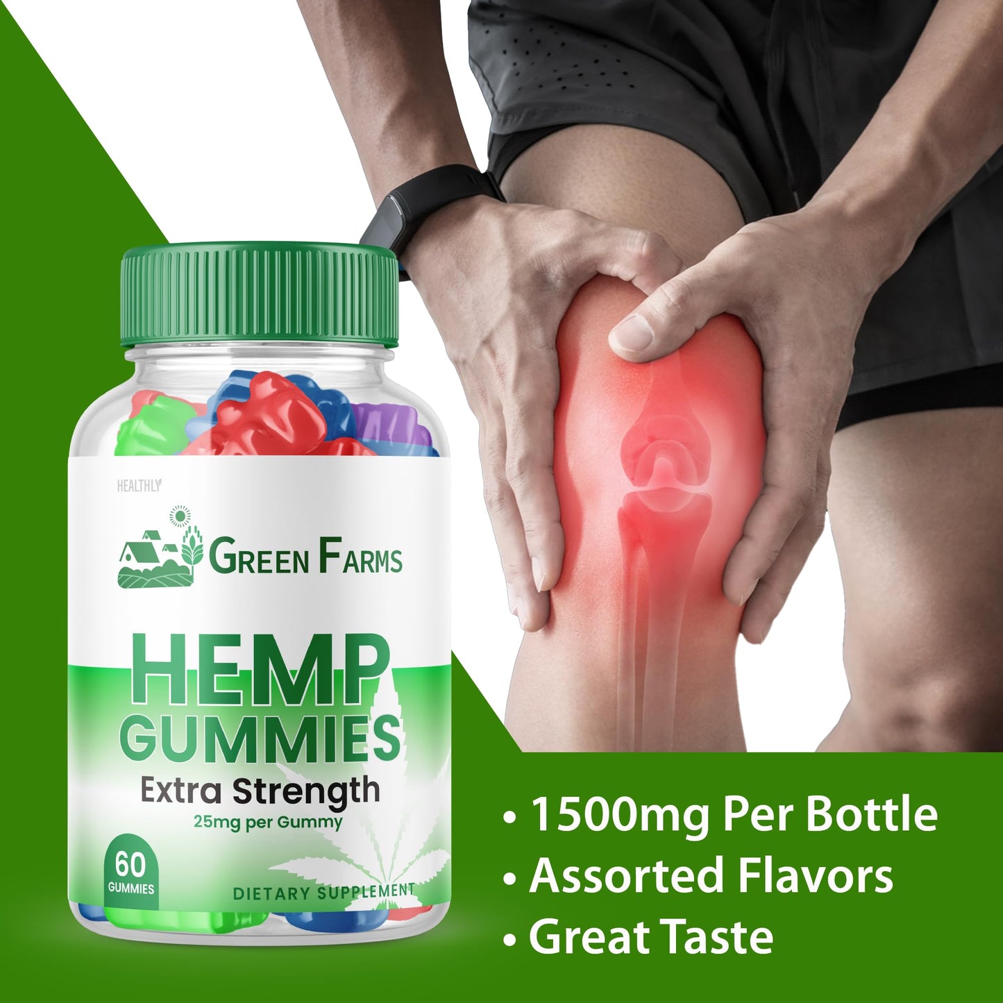 Purvia Green Farms Hemp Gummies Gummy, 60 Count