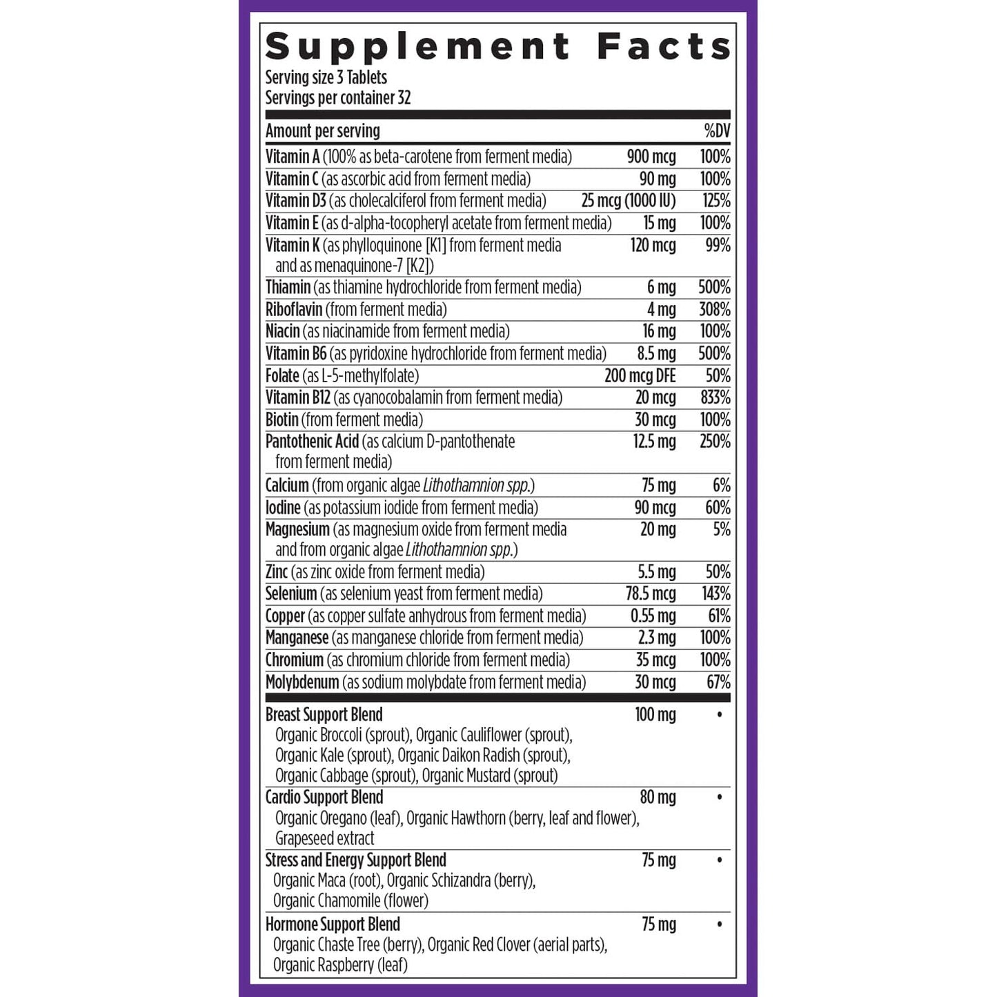 New Chapter Women's Multivitamin 40+ Advanced Formula for Heart, Hormone, Immune & Energy Support, Higher Levels of Whole-Food Fermented B Vitamins +D3, Made Organic Non-GMO Ingredients, Tablets, 192