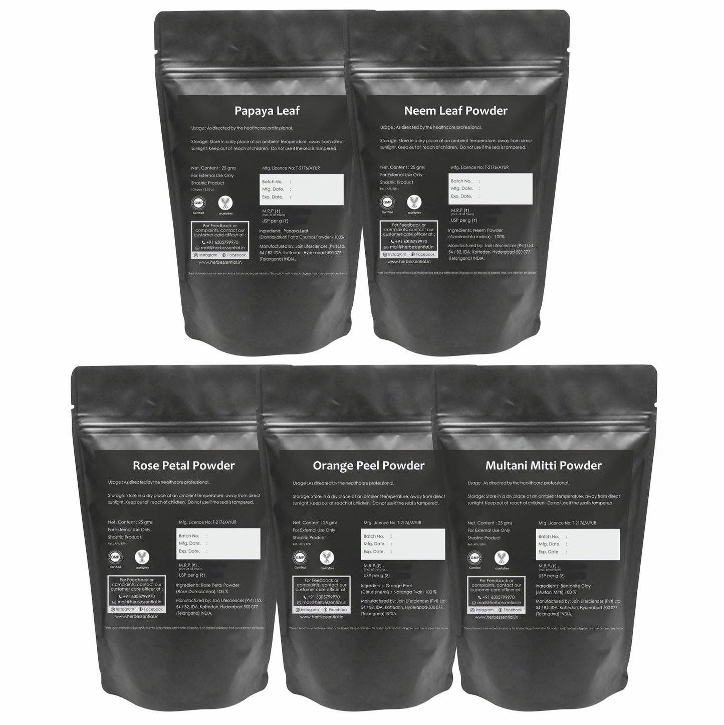 Herb Essential Face Pack Combo Powder 4.32