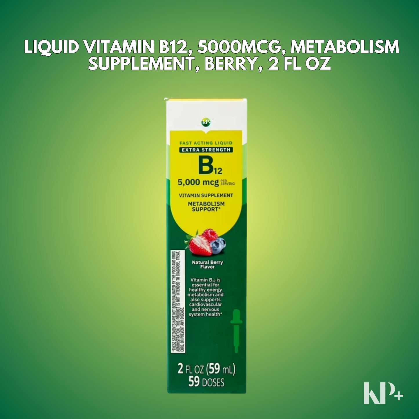 KP+ Vitamin B12 5000 mcg Fast Acting Tablet, 2 Count