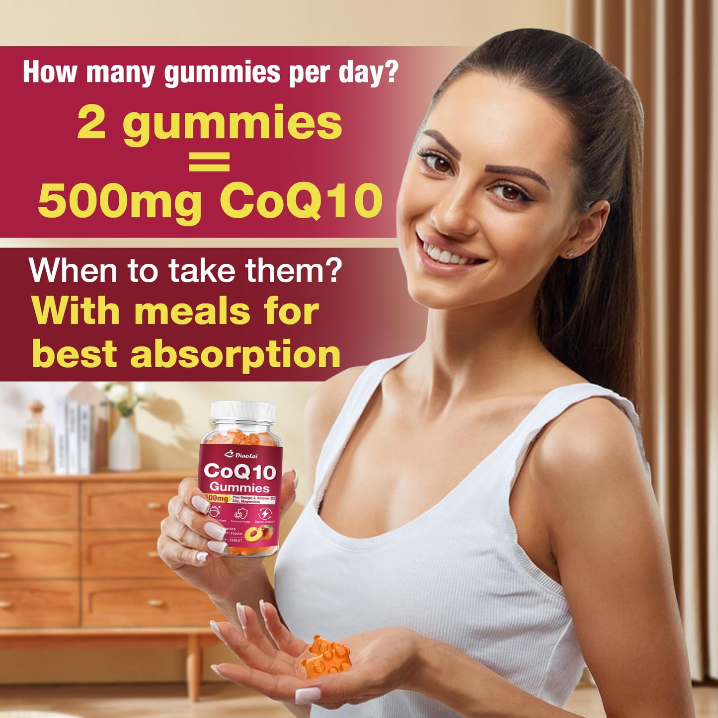 DIAOLAI CoQ10 Gummies 120 Gummies