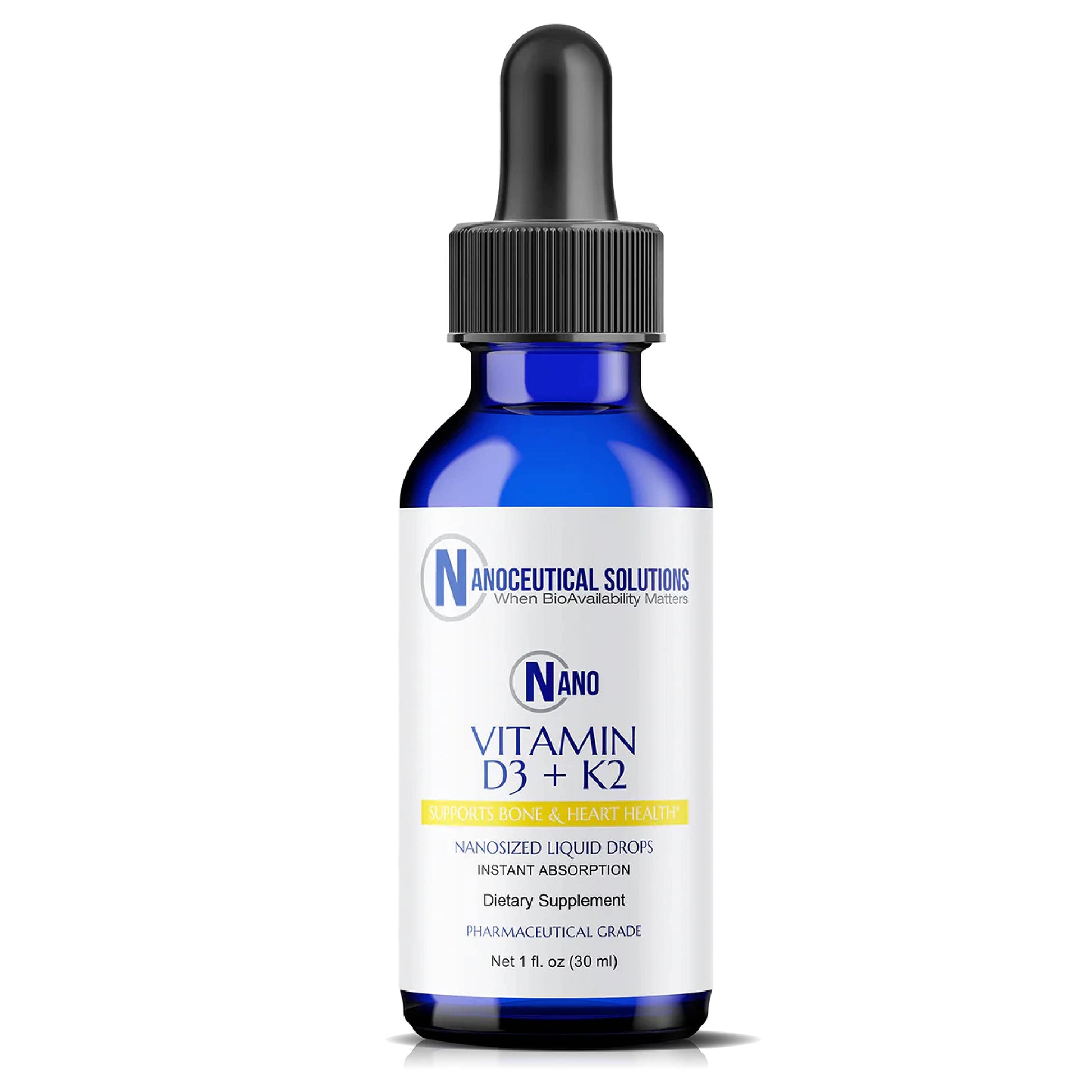 Nanoceutical Solutions Nano Vitamin D3+K2 Nanosized Liquid Particles Capsule, 1 Capsule