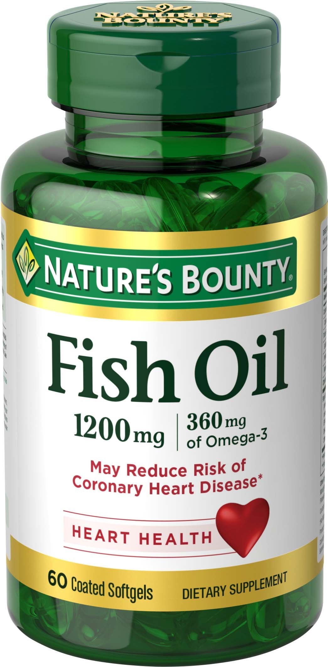 Nature's Bounty Fish Oil Omega-3 Softgels 60 Count