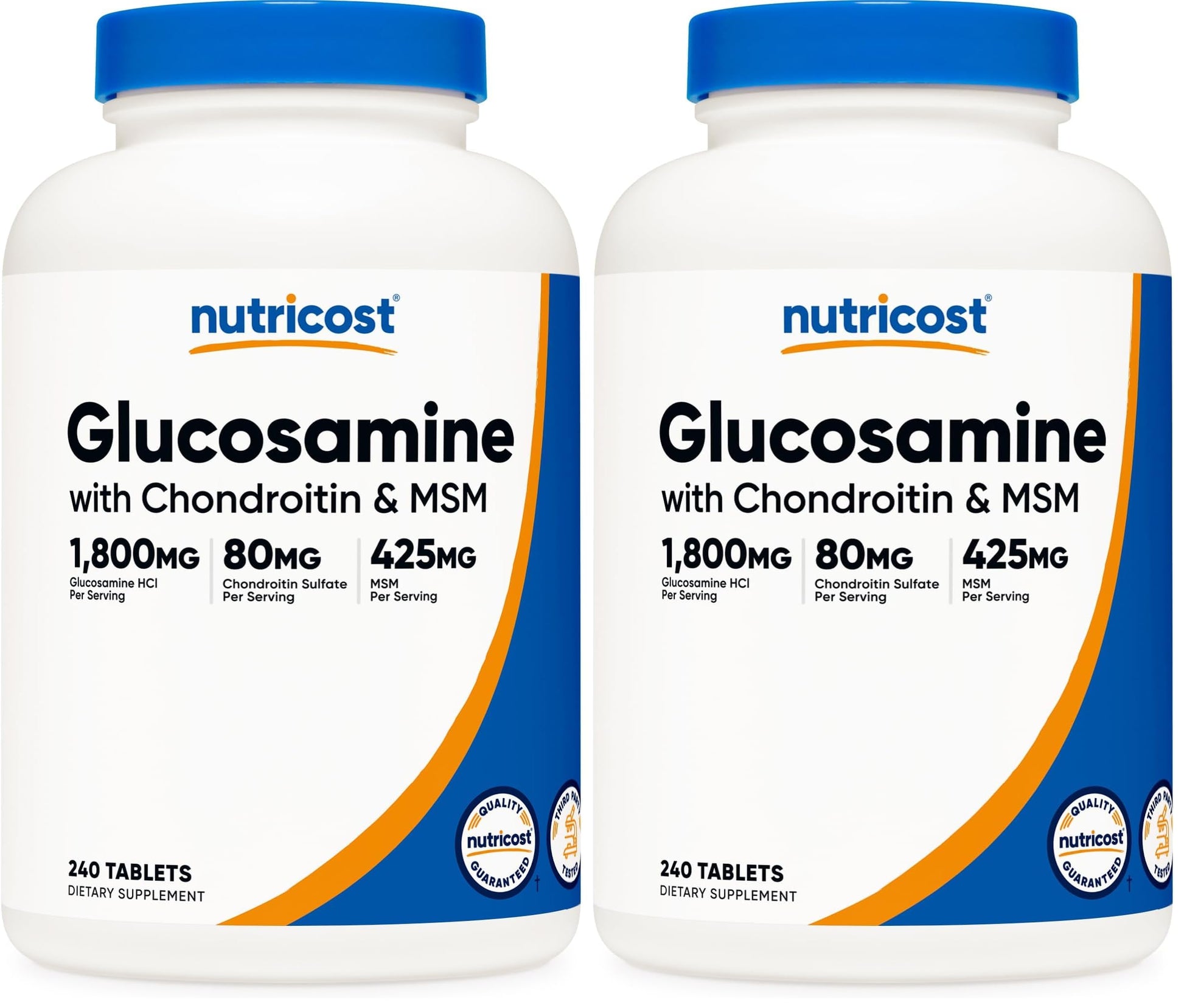 Nutricost Glucosamine 1800mg with Chondroitin & MSM Tablets, 480 Tablets