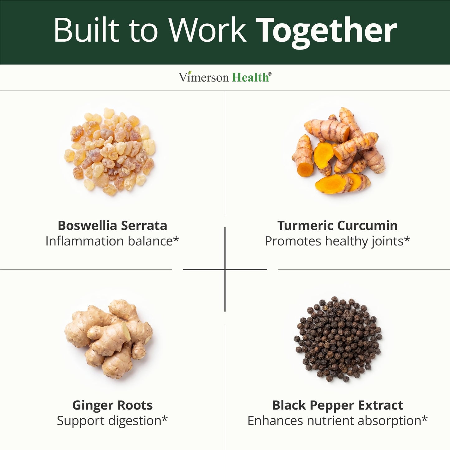 Vimerson Health Boswellia Serrata Turmeric Curcumin Supplement Capsules 60 Count