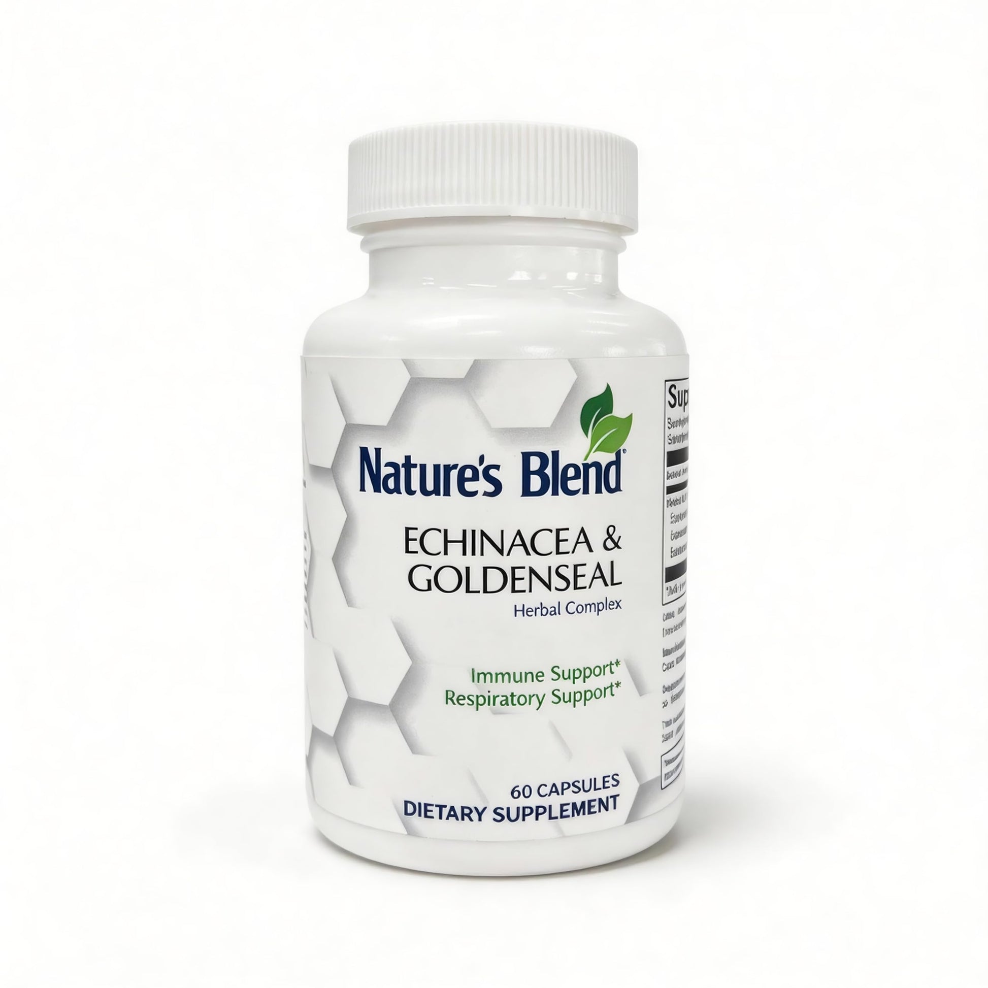 Nature's Blend Echinacea & Goldenseal Herbal Complex, Immune Support Supplement, Whole Herb & Extract Blend 60 Capsules