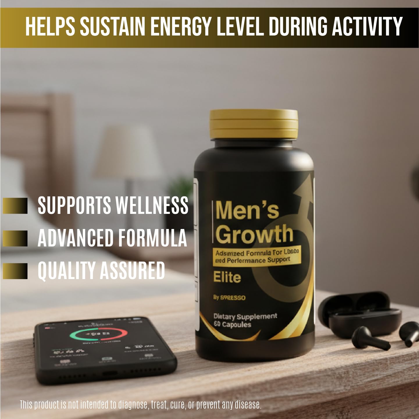 SPRESSO Mens Growth Capsules, 300 Capsules
