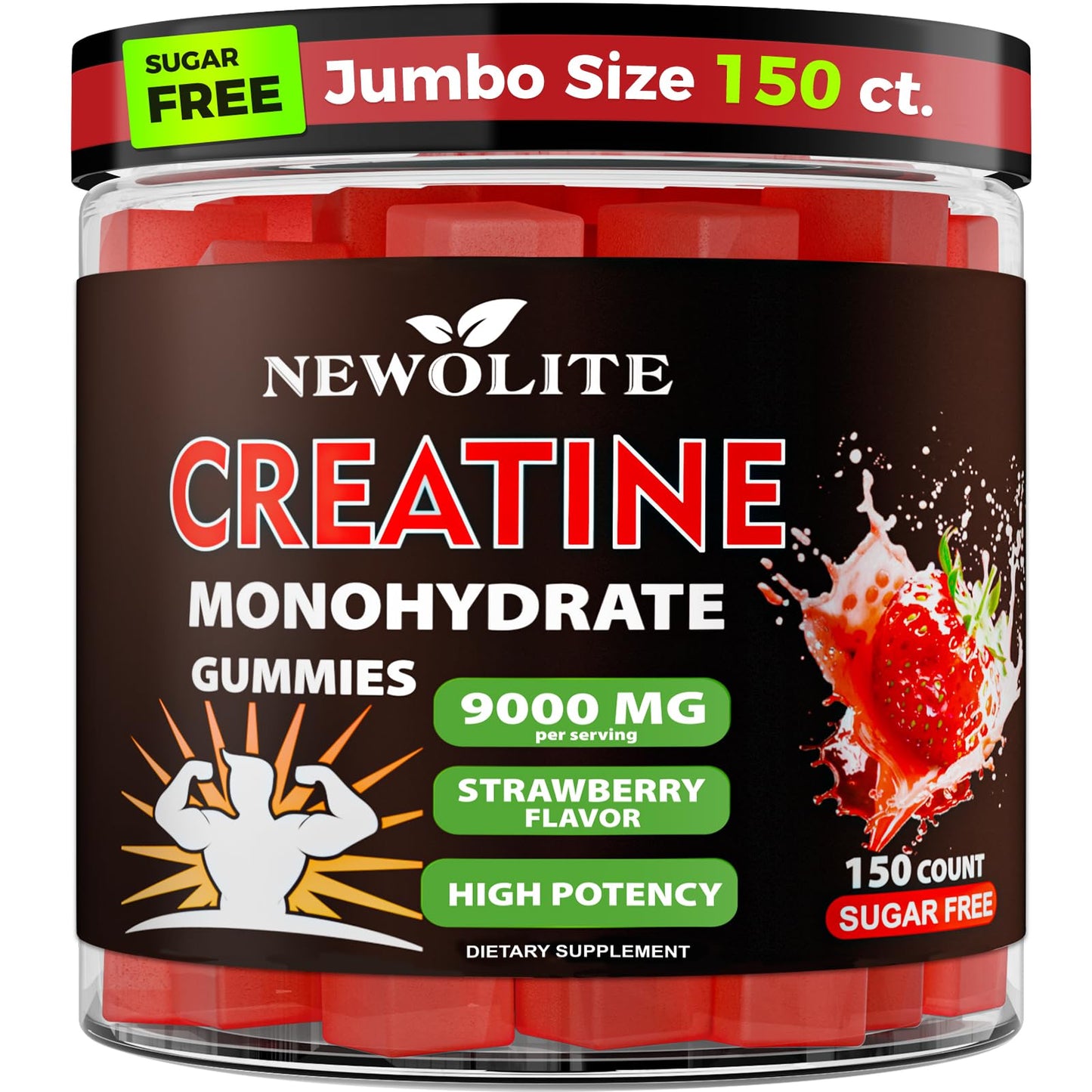 NEWOLITE Creatine Monohydrate Gummies 150 Count