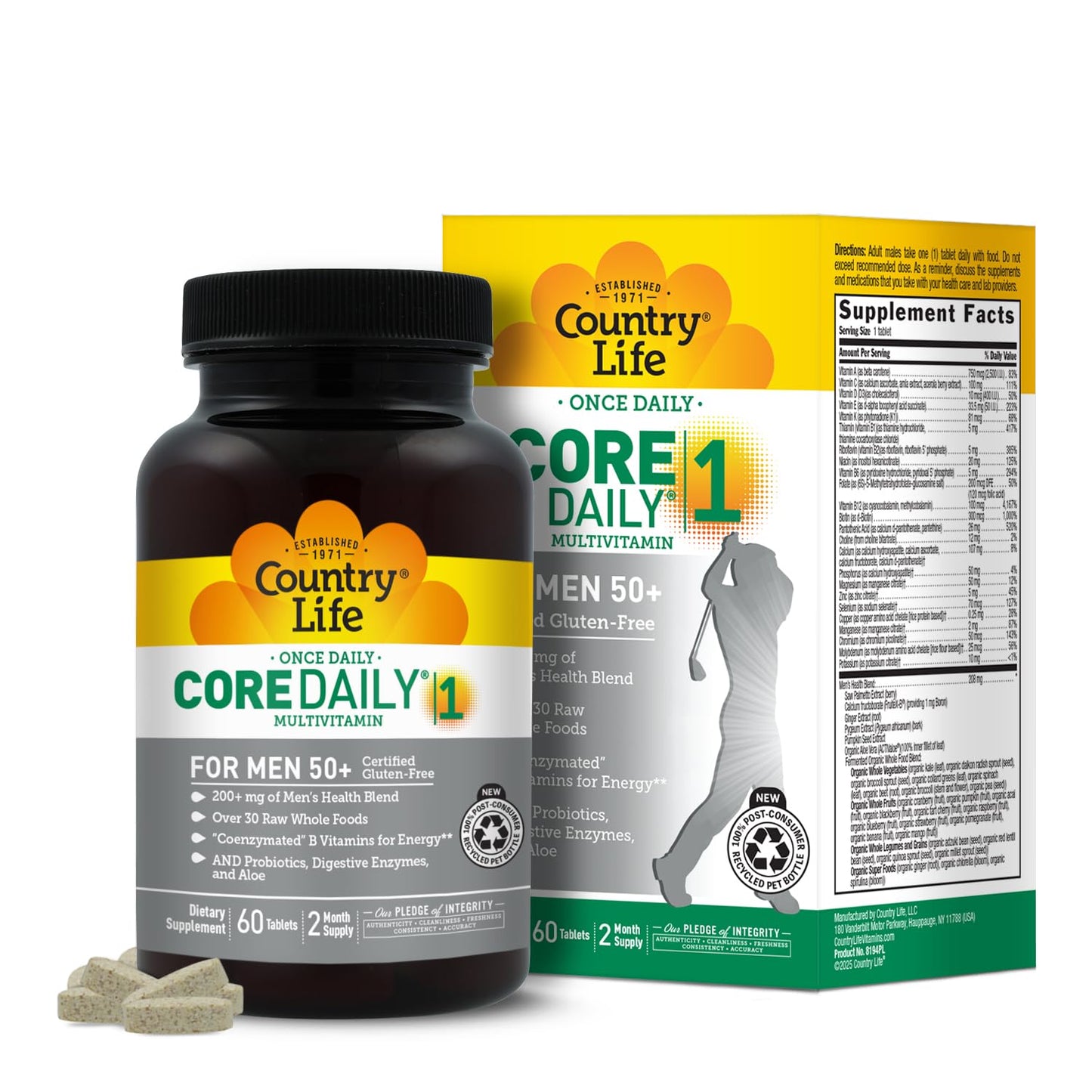 Country Life CORE Daily-1 Multivitamin for Men 50+ Tablet 60
