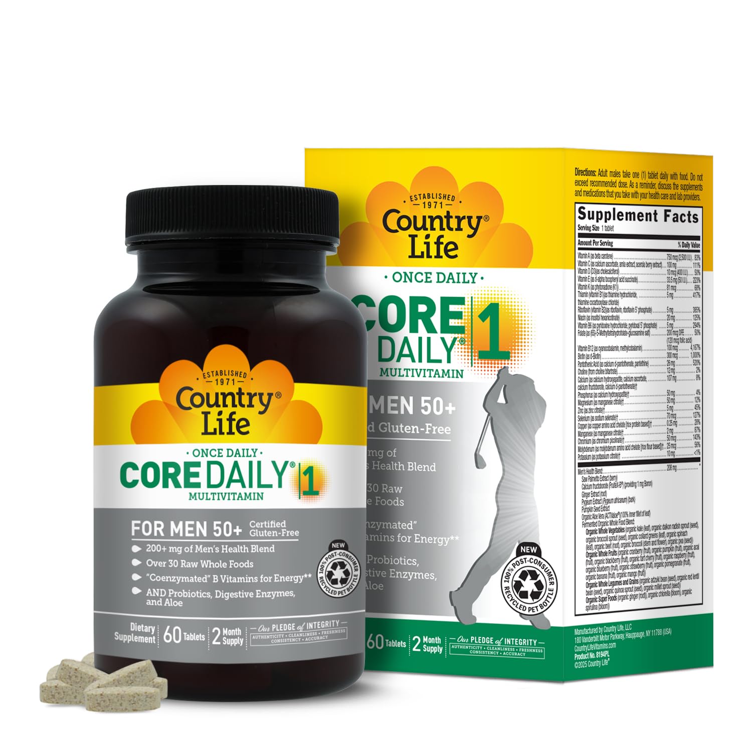 Country Life CORE Daily-1 Multivitamin for Men 50+ Tablet 60