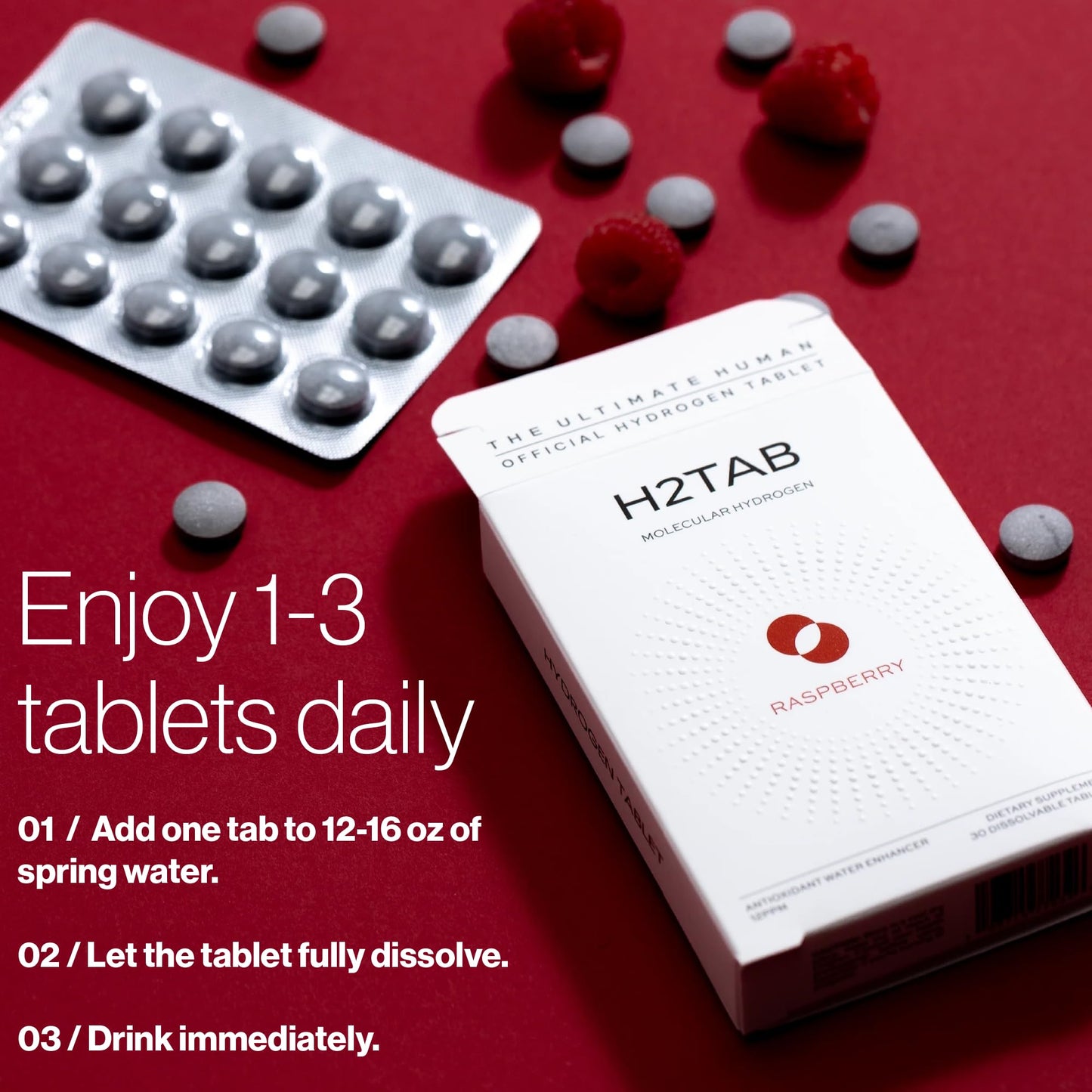 H2TAB Hydrogen Water Tablets with Magnesium 30 Count
