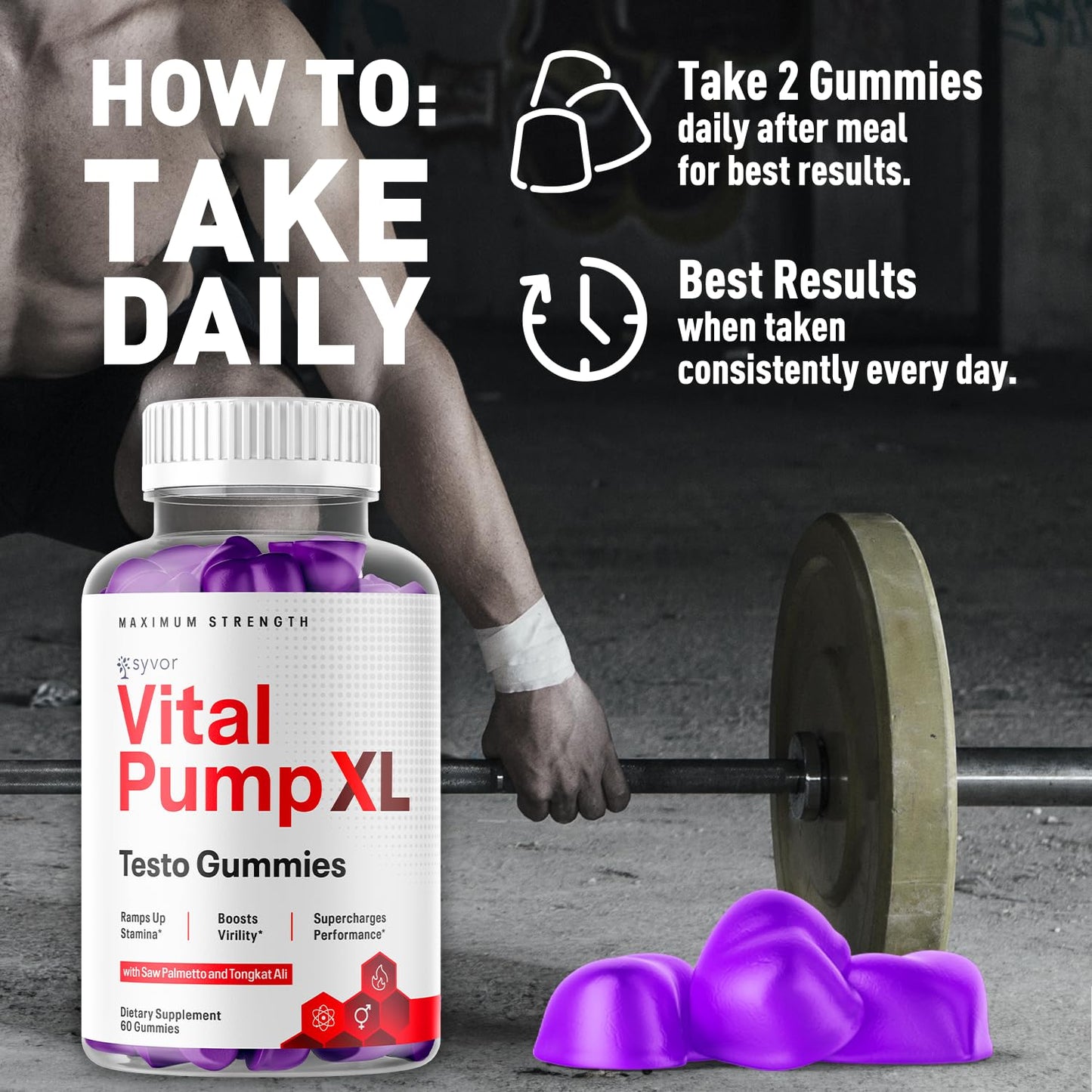 Syvor Vital Pump XL Gummies 180 Gummies