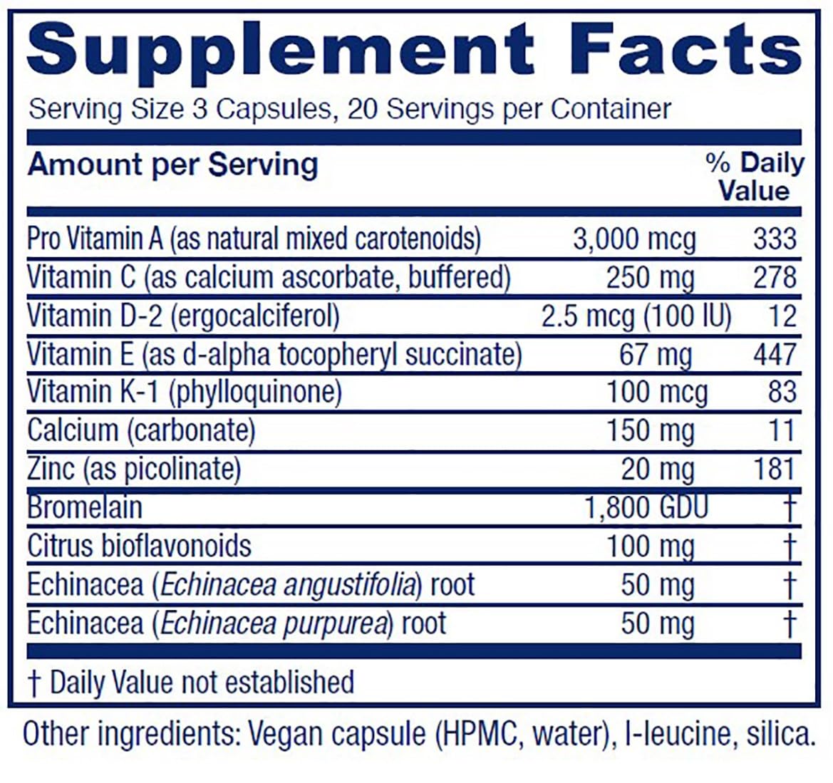 Vitanica Opti-Recovery Pre & Post Surgery Support, Wound Care, Vegan, 60 Capsules