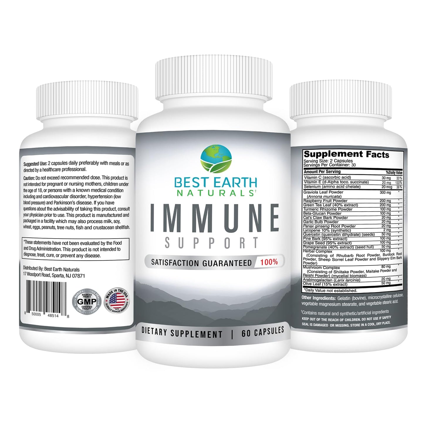 Best Earth Naturals Immune Support Multivitamin for Adults 60 Capsules