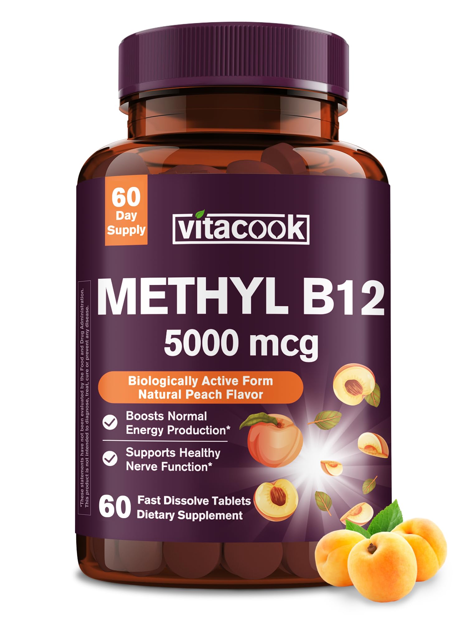 Vitacook Vitamin B12 Sublingual Methylcobalamin 5000mcg, 60 Tablets