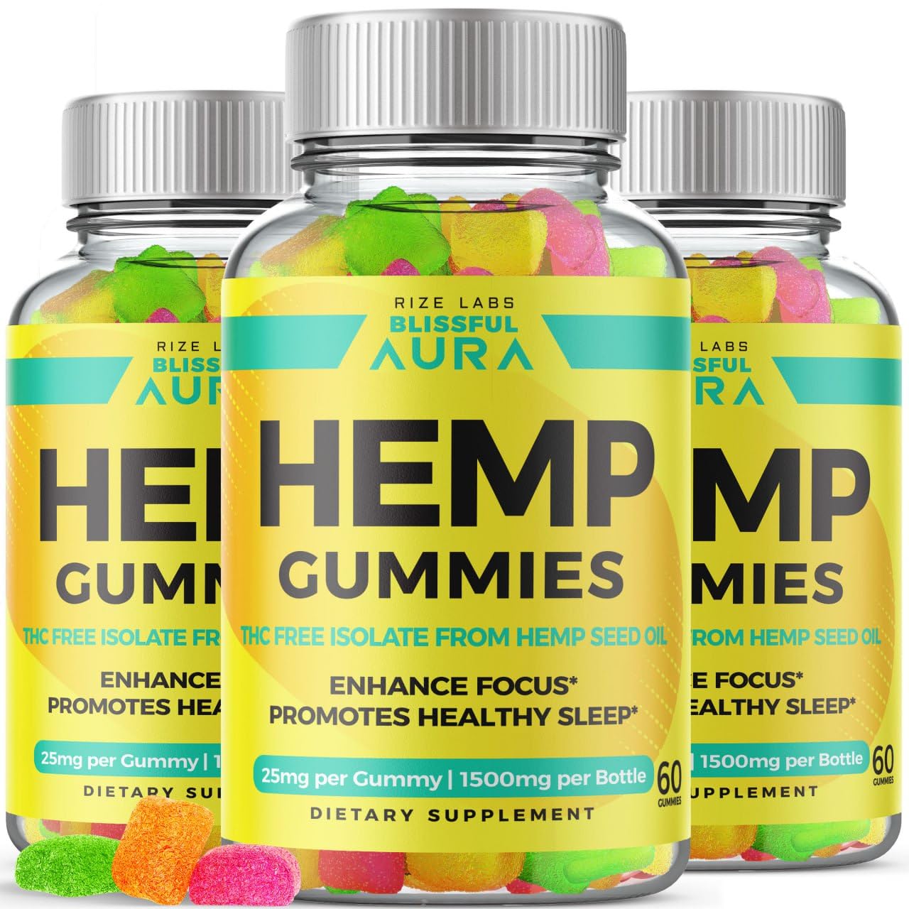 rize labs Blissful Aura Gummies, Advanced Formula, Maximum Strength, 180 Gummies