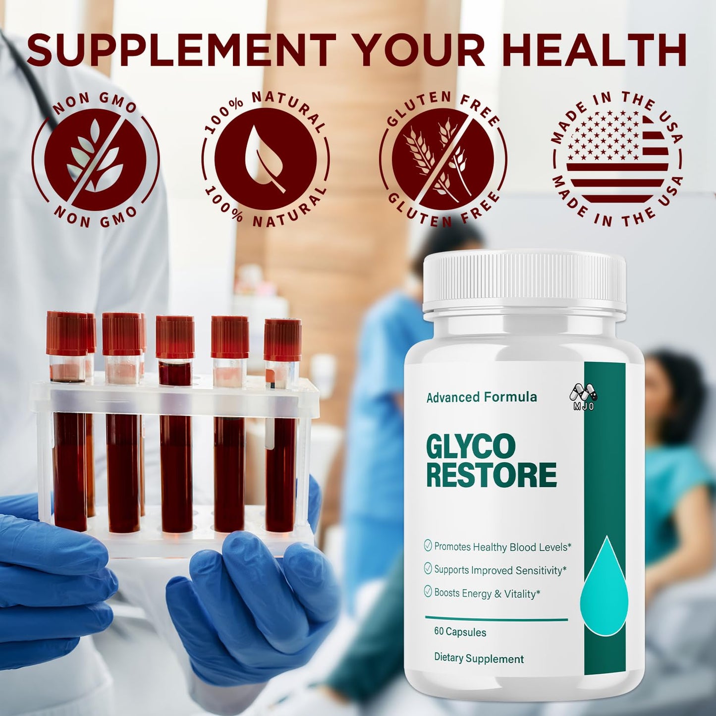 MJO Glyco Restore Capsules, 300 Capsules