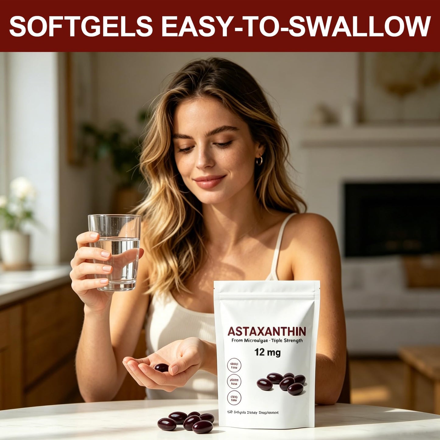 HICFRWE Astaxanthin 12mg Softgel 120-count