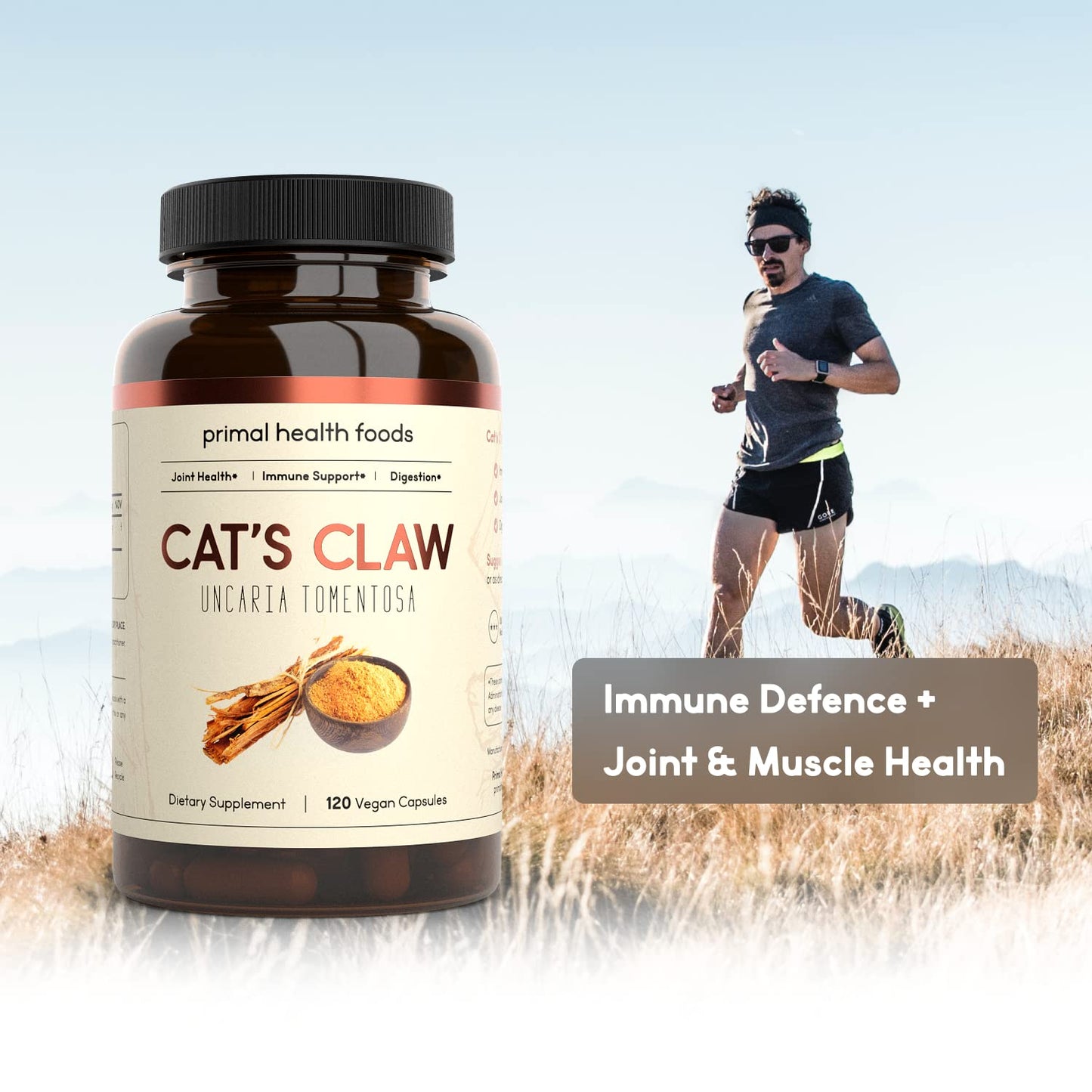 Primal Health Foods Organic Cat's Claw 1000 mg Capsule, 120 Count