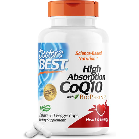 Doctor's Best High Absorption CoQ10 with Bioperine Capsules, 60 Count