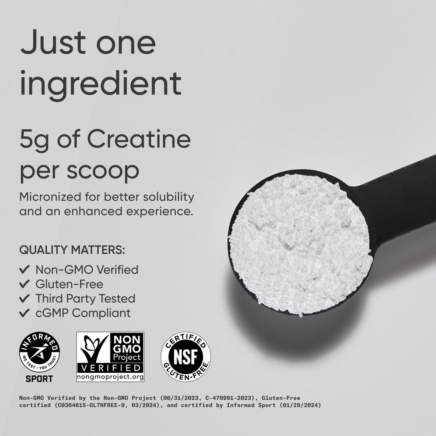 Sports Research Creatine Monohydrate Powder 5g, 60 Servings