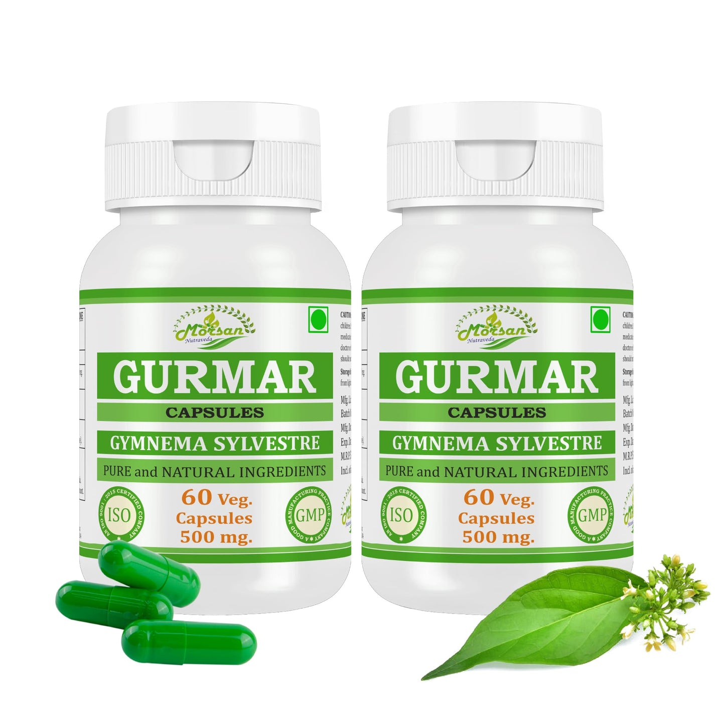 Generic Morsan Nutraveda’s Gurmar (Gymnema Sylvestre, Gudmar) Capsule 120 Capsules