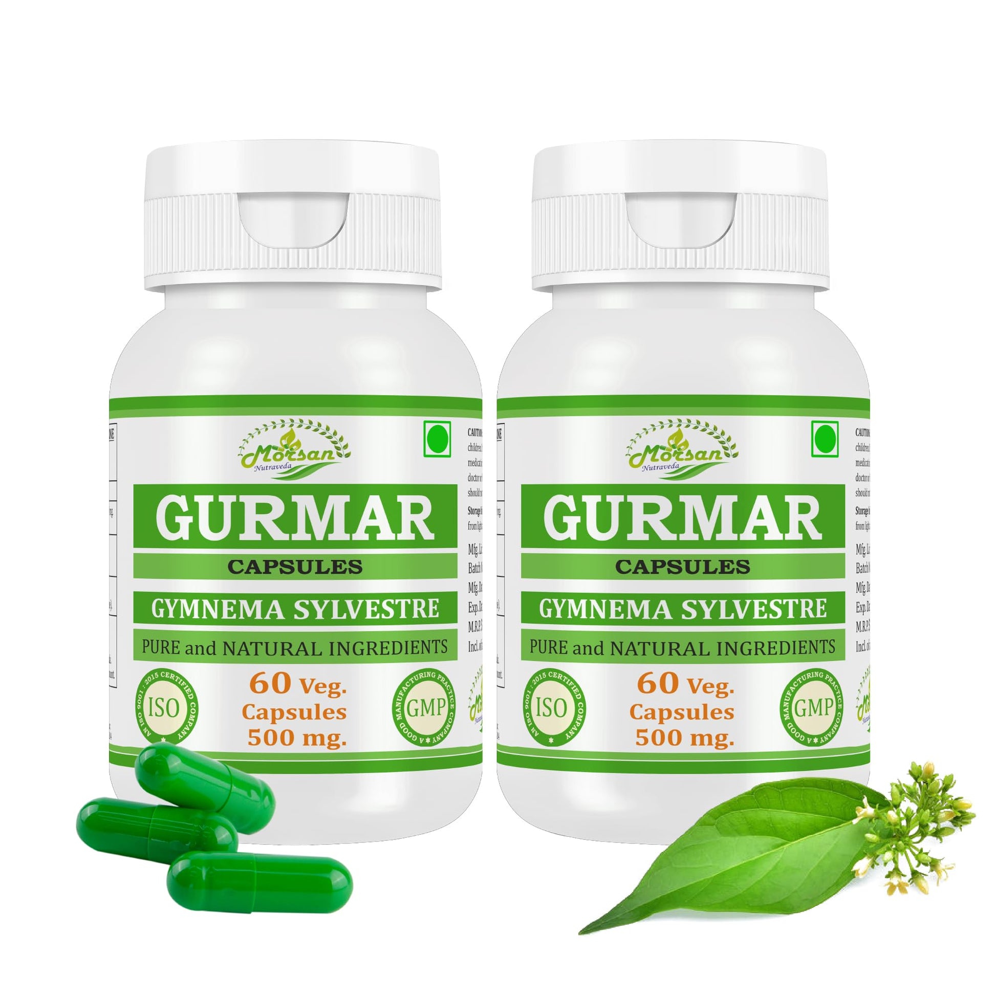 Generic Morsan Nutraveda’s Gurmar (Gymnema Sylvestre, Gudmar) Capsule 120 Capsules