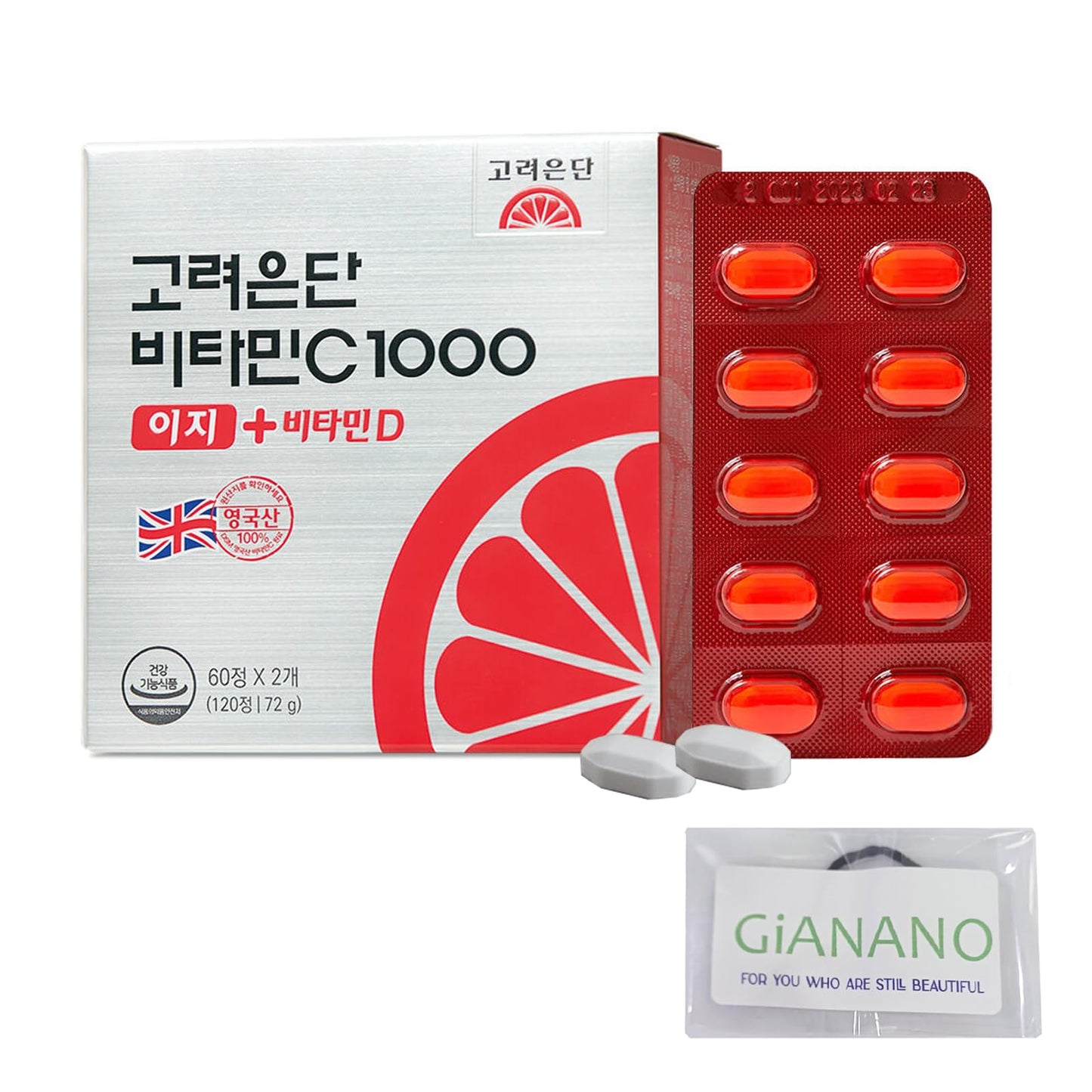 GIANANO Vitamin C Tablet 1000 mg, 120 Tablets
