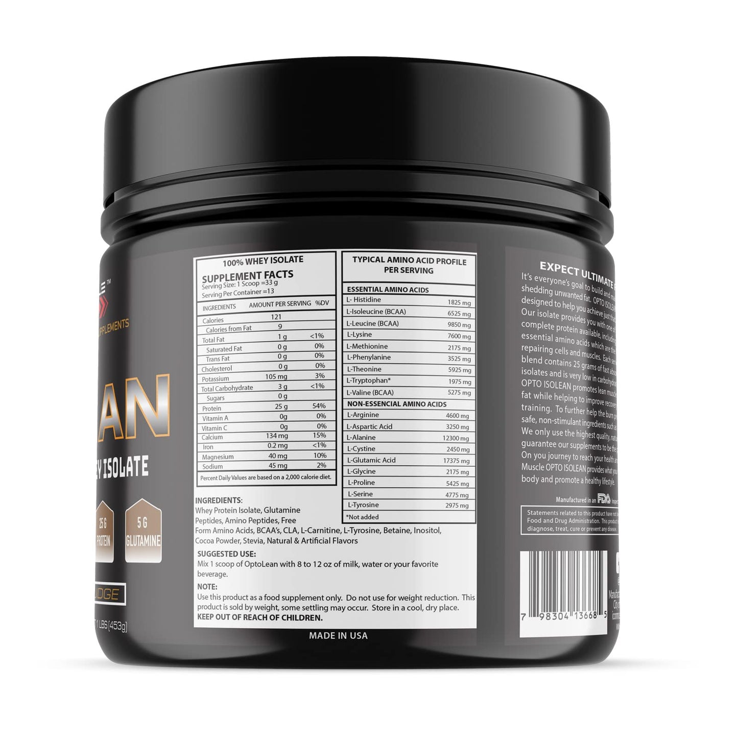 Icon Muscle Isolean Whey Protein Isolate Powder, Strawberry, 160 Servings