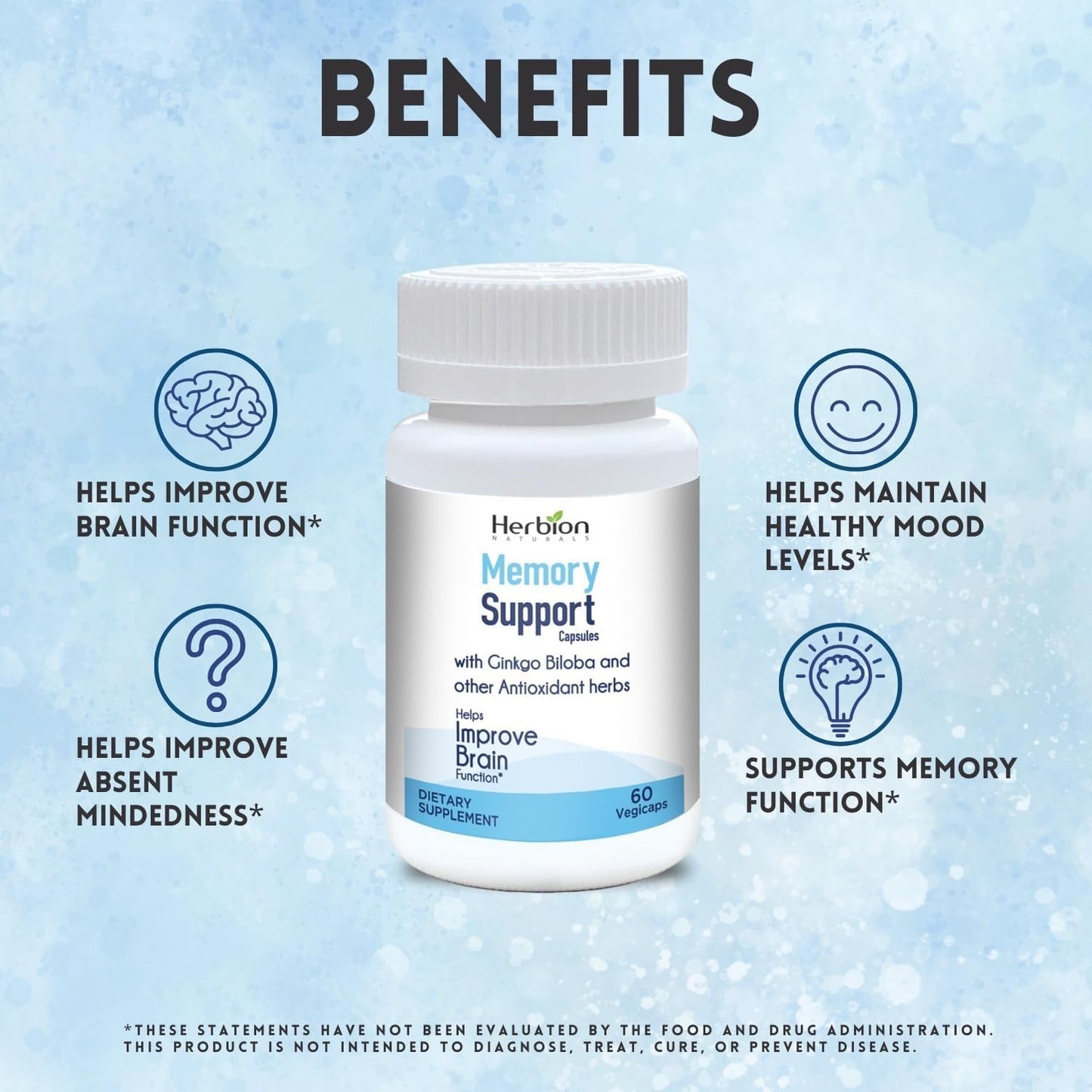 HERBION Naturals Memory Support Capsules, 60 Capsules