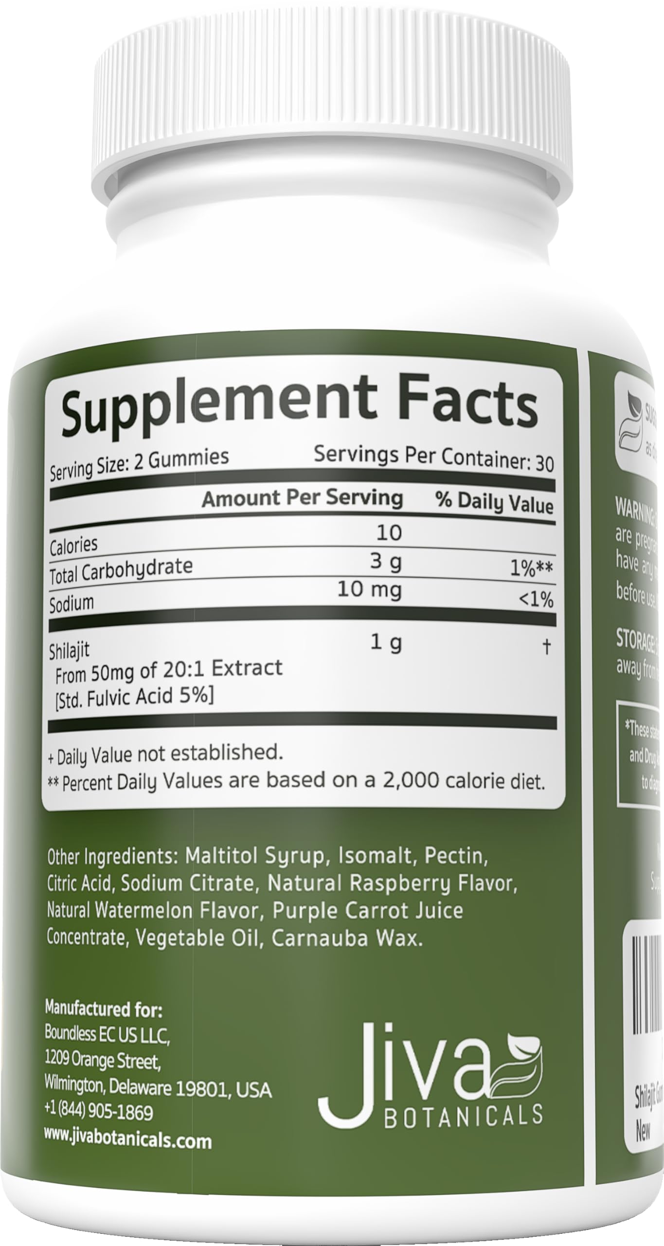 Jiva Botanicals Shilajit Gummies 1000mg, 60 Count