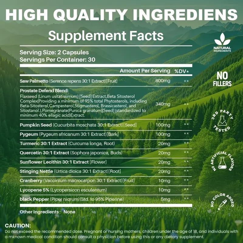 MEGNETA All-in-1 Saw Palmetto Supplements Capsule 120 Capsules