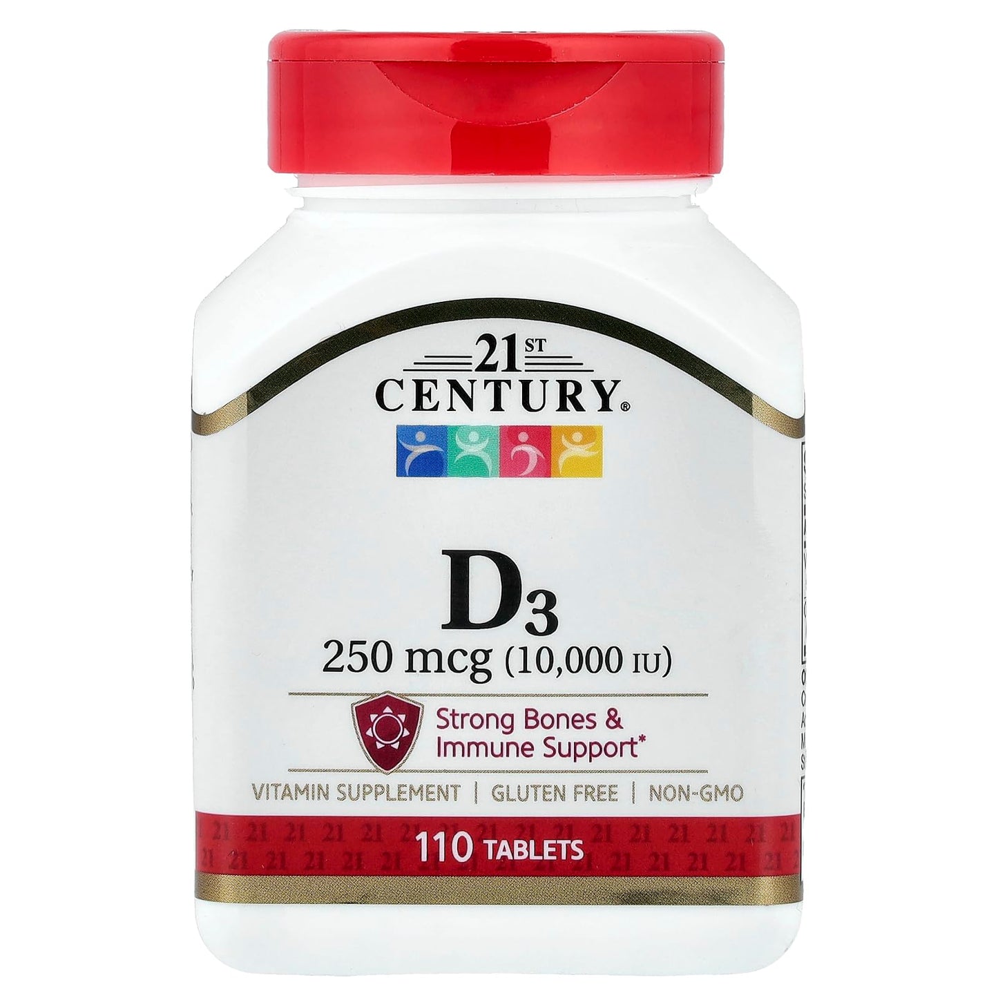 21st Century Vitamin D3 10,000 IU Ultra Strength Tablets, 110 Count